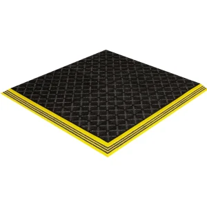 Crown Matting Ergo X-Treme Drain-Through 39″x78″ Black w/Yellow (XT 0036DB)