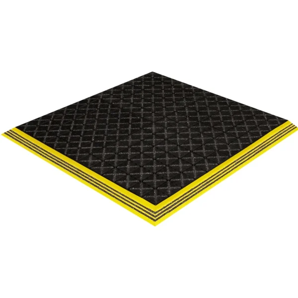 Crown Matting Ergo X-Treme Drain-Through 39″x78″ Black w/Yellow (XT 0036DB)