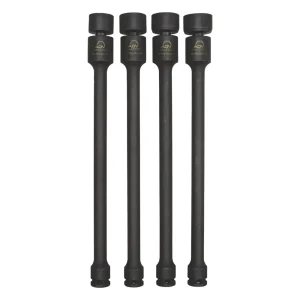 4 PIECE 3/8″ DRIVE METRIC 6 POINT ADV IMPACT UNIVERSAL SOCKET EXTENSION SET