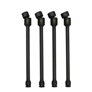 4 PIECE 3/8″ DRIVE METRIC 6 POINT ADV IMPACT UNIVERSAL SOCKET EXTENSION SET - view 2