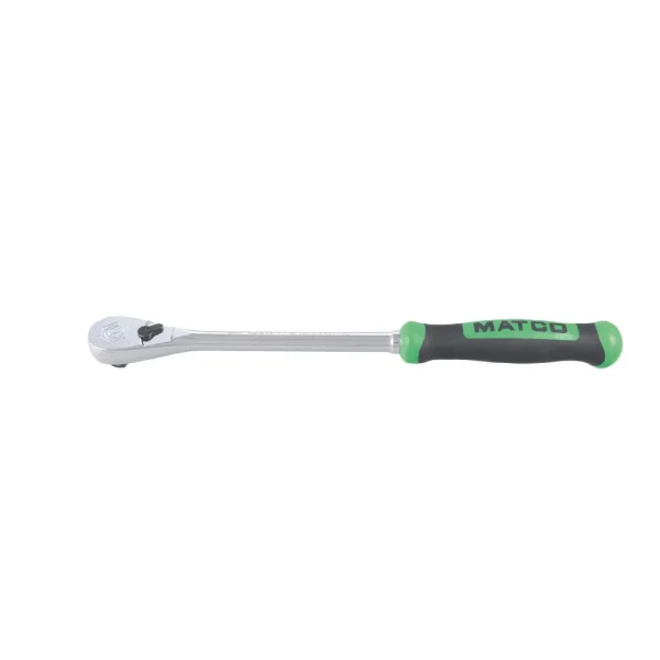 3/8″ DRIVE 11-3/4″ EIGHTY8 TOOTH FIXED RATCHET WITH ERGO HANDLE – GREEN