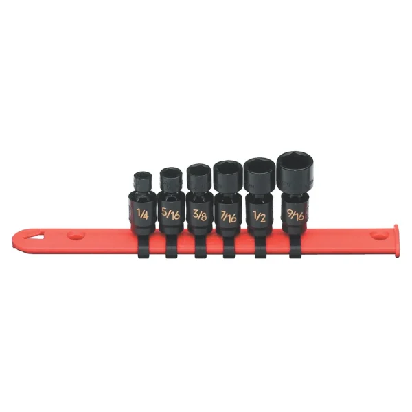 1/4″ DRIVE 6 PIECE SAE 6 POINT UNIVERSAL IMPACT SOCKET SET
