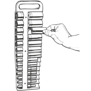 3/8″ DRIVE 28 SLOT SOCKET HOLDER - view 2