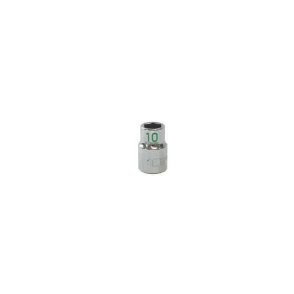 3/8″ DRIVE 10MM METRIC 6 POINT CHROME SOCKET – GREEN