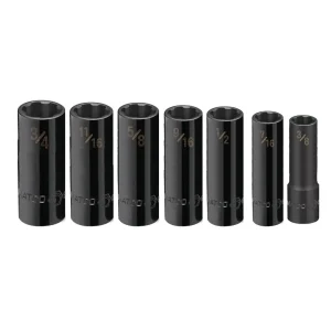 3/8″ DRIVE 7 PIECE SAE PRO NON-SLIP IMPACT SOCKET SET