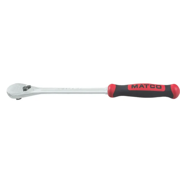 3/8″ DRIVE 11-3/4″ EIGHTY8 TOOTH FIXED RATCHET WITH ERGO HANDLE – RED