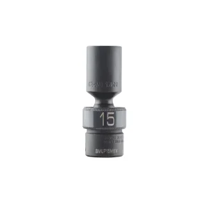 3/8″ DRIVE 15MM METRIC 6 POINT MID-LENGTH MAGNETIC UNIVERSAL IMPACT SOCKET - view 3