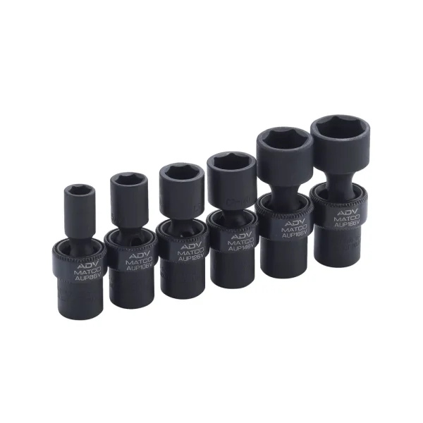6 PIECE 1/4″ DRIVE SAE 6 POINT ADV UNIVERSAL IMPACT SOCKET SET