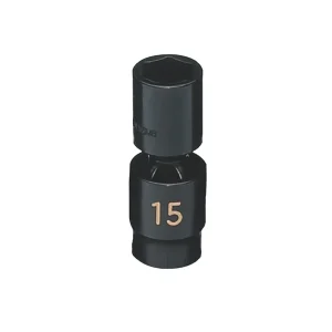 3/8″ DRIVE 15MM METRIC 6 POINT MID-LENGTH UNIVERSAL IMPACT SOCKET