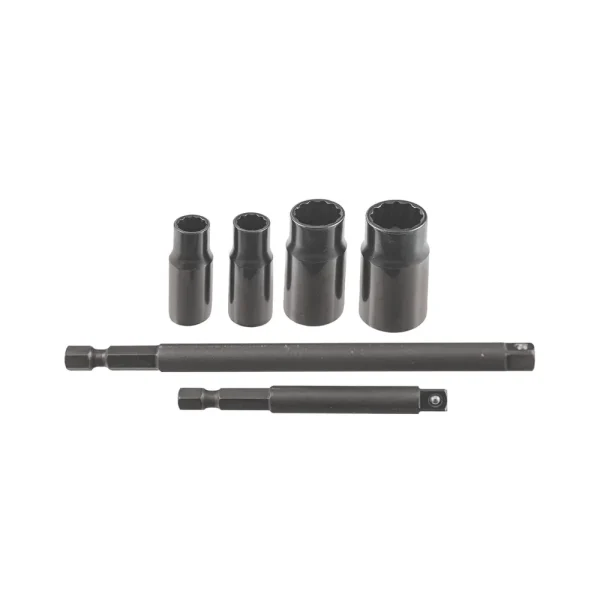 1/4″ DRIVE 6 PIECE METRIC 12 POINT SEMI DEEP IMPACT FLIP SOCKET SET