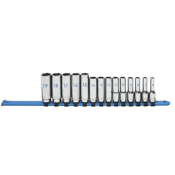 14 PIECE 3/8″ DRIVE METRIC 6 POINT UNIVERSAL IMPACT SOCKET SET