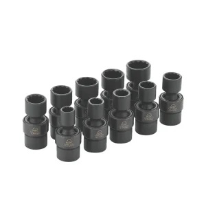 10 PIECE 3/8″ DRIVE METRIC 12 POINT ADV UNIVERSAL IMPACT SOCKET SET