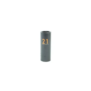 1/2″ DRIVE 21MM METRIC 6 POINT DEEP IMPACT SOCKET – ORANGE