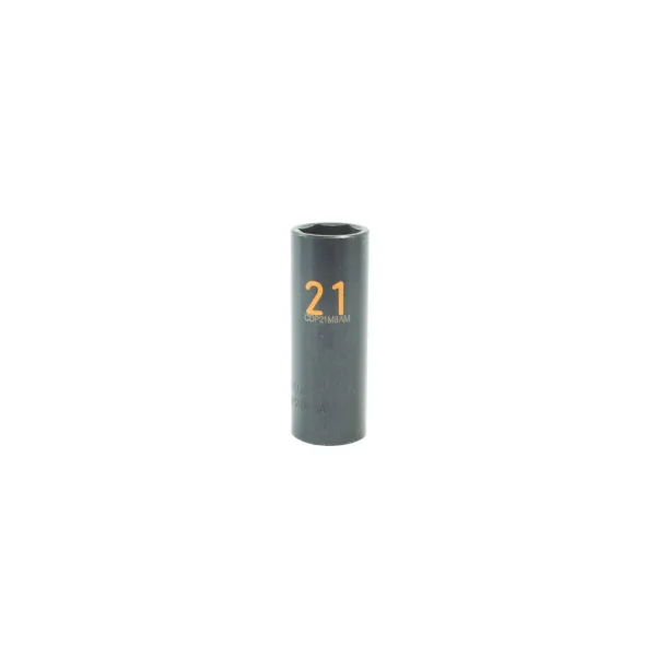 1/2″ DRIVE 21MM METRIC 6 POINT DEEP IMPACT SOCKET – ORANGE