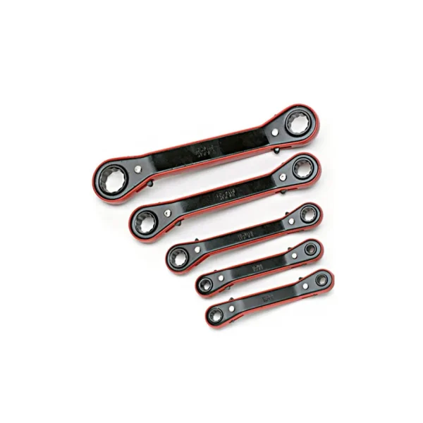 5 Piece SAE Offset Ratchet Box Wrench Set