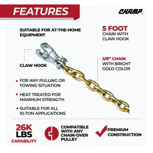CHAMP® 5-Foot Chain with Claw Hook 1005 - view 2