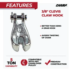CHAMP® 3/8″ Clevis Claw Hook - view 2