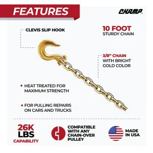 CHAMP® 10-Foot Chain with Clevis Slip Hook 1022 - view 2