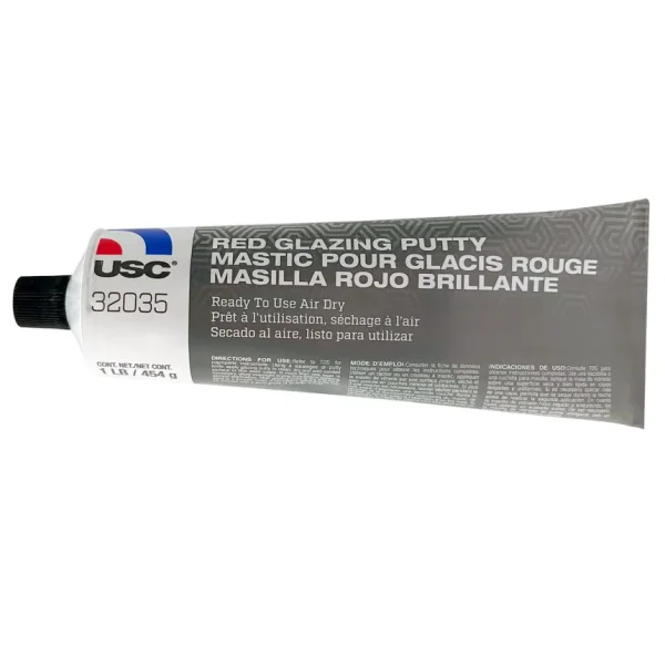 USC Red Glazing Putty, 1 lb tube – 32035