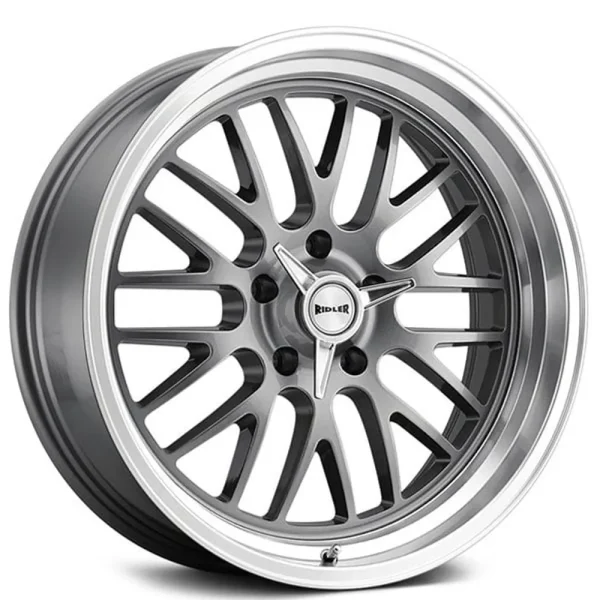 Ridler 607 Gloss Grey Machined Wheels