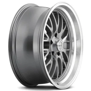 Ridler 607 Gloss Grey Machined Wheels - view 2