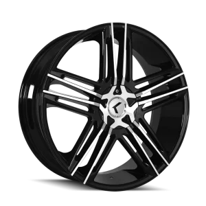 Kraze Hella KR157 Gloss Black Machined Wheels