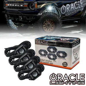 Oracle Lighting White Underbody Wheel Well Rock Light Kit – 4 Piece (5875-001) - view 2