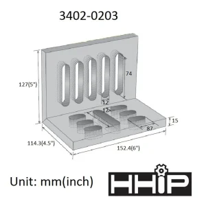 HHIP 6 X 5 X 4-1/2 OPEN END SLOTTED ANGLE PLATE (3402-0203) - view 2