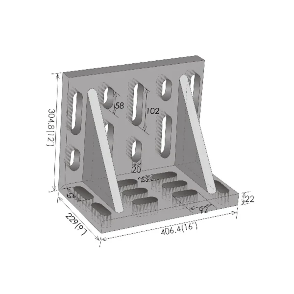 HHIP 16 X 12 X 9″ GIANT SLOTTED ANGLE PLATE (3402-0340)