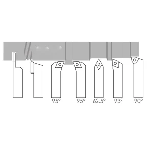 HHIP 7 PIECE 1/4″ INDEXABLE CUT OFF & TURNING TOOL SET (2002-0010) - view 3