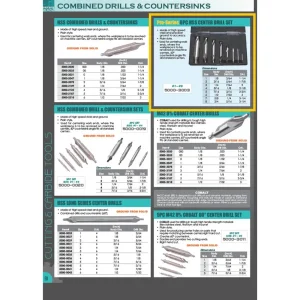 PRO-SERIES PRO-SERIES 8 PIECE HIGH SPEED STEEL NO.1-NO.8 CENTER DRILL SET (5000-3003) - view 2
