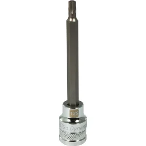 Dynamic Tools 3/8″ Drive Torx® Head, T25 Long Bit, Chrome Finish Socket (D006725)