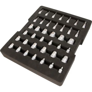 Dynamic Tools 3/8″ Drive 40 Piece Chrome Socket Set With Foam Tool Organizer (D105102)
