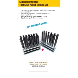HHIP 3/32-1/2″ 28 PIECE & 1-13MM 25 PIECE TRANSFER PUNCH SETS (8600-0054) - view 2