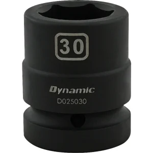 Dynamic Tools 30mm X 1″ Drive, 6 Point Standard Length, Impact Socket (D025030)