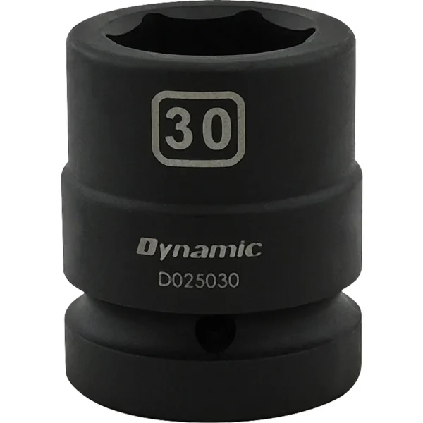 Dynamic Tools 30mm X 1″ Drive, 6 Point Standard Length, Impact Socket (D025030)