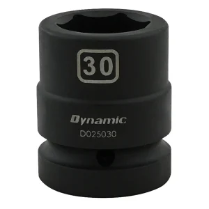 Dynamic Tools 30mm X 1″ Drive, 6 Point Standard Length, Impact Socket (D025030) - view 4
