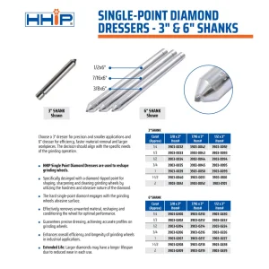 HHIP 1/3 CARAT X 1/2 X 3″ SINGLE POINT DIAMOND DRESSER (3903-0093) - view 3