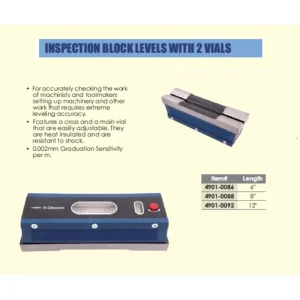 HHIP 8″ INSPECTION BLOCK MASTER LEVEL WITH 2 VIALS (4901-0088) - view 3