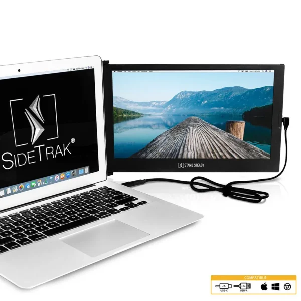 Luxor Workspaces Sidetrak Slide Hd 12.5″ Attachable Portable Monitor (ST12BL)
