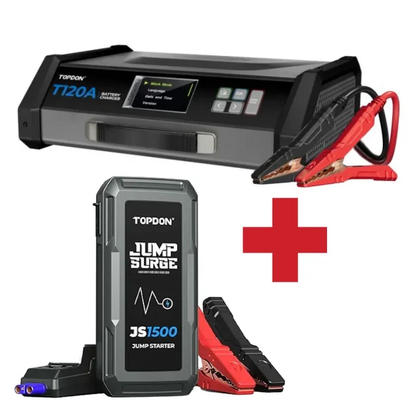 Topdon 120A Power Supply And 12V Battery Charger Tornado 120000 + Free Tool