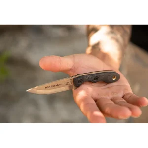 TOPS Knives Mini Scandi Survival Neck Knife Tan Blade (MSK-SURV) - view 2