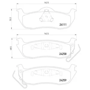 Pagid Brake Systems Pagid Rear Low-Metallic Brake Pads – 355012181