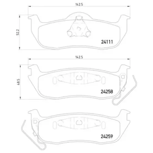 Pagid Brake Systems Pagid Rear Low-Metallic Brake Pads – 355012181