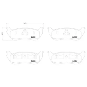 Pagid Brake Systems Pagid Rear Low-Metallic Brake Pads – 355012481