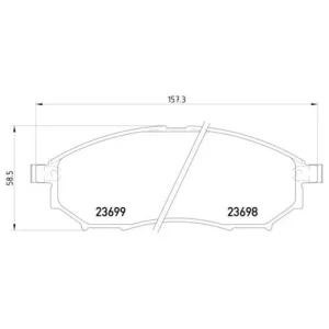 Pagid Brake Systems Pagid Front Low-Metallic Brake Pads – 355013141