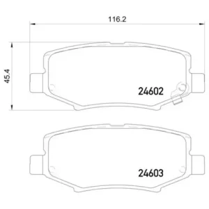 Pagid Brake Systems Pagid Rear Low-Metallic Brake Pads – 355014381