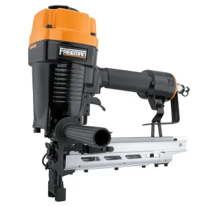 Freeman PFS9 Pneumatic 9-Gauge 2″ Fencing Stapler with T-Handle, Adjustable Metal Belt Hook, and Case (PFS9)