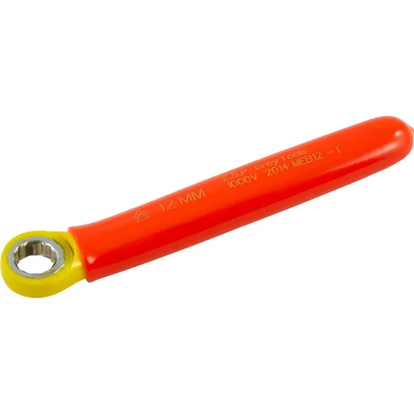 Gray Tools Box End Wrench 12mm, 1000V Insulated (MEB12-I)