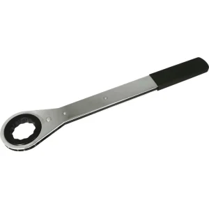 Gray Tools 1-11/16″ 12 Point, Flat Ratcheting Single Box Wrench, Vinyl Grip (50054)